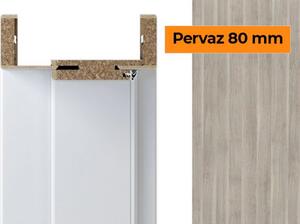 Porta Doors Pană de îmbinare porta system, orizontal h, normă poloneză (h0-2060), 64 mm, pervaz 80 mm, acacia argintiu, porta