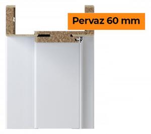 Porta Doors Pană de îmbinare porta system, orizontal h, normă cehă (h0-2020 mm), 64 mm, pervaz 60 mm, alb, finisaj sintetic