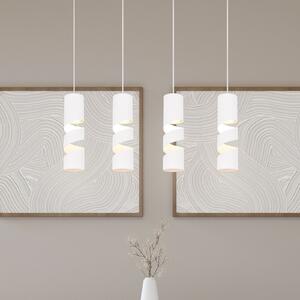 Trio Lighting Lampă suspendată Stream, alb, lungime 80 cm 4 becuri din metal GU10, reglabil, Alb, Camera de zi / sufragerie, Metal, Modern