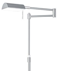 HELL Lampadar LED Graz, nichel mat, reglabil, Gri, Studiu / Birou, Metal, Lumină de lectură