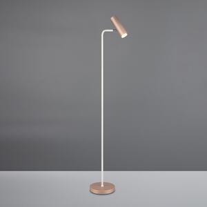 Trio Lighting Marley lampadar, maro/gri deschis, înălțime 151 cm, metal, Maro / Rugină, Camera de zi / sufragerie, Metal, Modern, Umbrelă în picioare