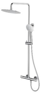 Cersanit Zen set de duș perete cu termostat cu duș de ploaie crom S951-782