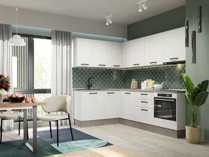 Mobila Bucatarie Elva Colt 166.6 x 241.6 cm Alb Perlat - Configuratia 27