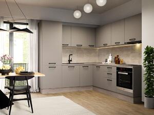 Mobila Bucatarie Elva Colt 228.2 x 241.6 cm Gri Pietris - Configuratia 29