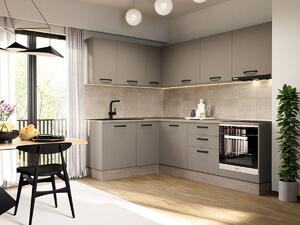 Mobila Bucatarie Elva Colt 166.6 x 241.6 cm Gri Pietris - Configuratia 26