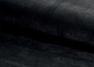 Taburet RON, stofa catifelata neagra/wenge, 60x40x43 cm
