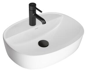 Oltens Hamnes lavoar 51x39 cm ovale de blat alb luciu 41313000