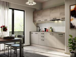 Mobila Bucatarie Elva 243.2 cm Gri/Cremona - Configuratia 1