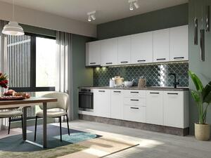 Mobila Bucatarie Elva 303.2 cm Alb Perlat - Configuratia 15