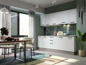 Mobila Bucatarie Elva 243.2 cm Alb Perlat - Configuratia 3