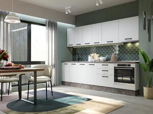 Mobila Bucatarie Elva 283.2 cm Alb Perlat - Configuratia 9