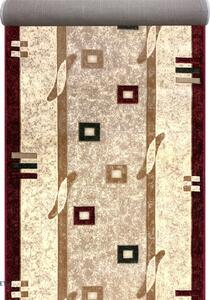 Traversa Hol, Model Lotos579 120, Festonata la capete, Latime 60 cm, Rosu Crem Dreptunghi, 60 x 200