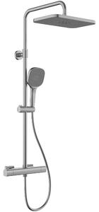 KFA Armatura Malaga Gun Metal Grey set de duș perete cu termostat cu duș de ploaie grafit 5756-910-61