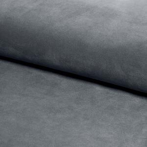 Scaun ATOM, stofa catifelata gri/negru mat, 44x39x93 cm