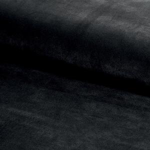 Scaun ATOM, stofa catifelata neagra/negru mat, 44x39x93 cm