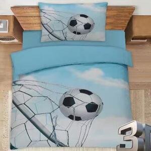 Lenjerie de pat din bumbac 3D FOOTBALL ZONE, albastru Dimensiune lenjerie de pat: 70 x 90 cm | 140 x 200 cm