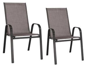 Set 2 bucati scaune de gradina TAVERNO maro/negru