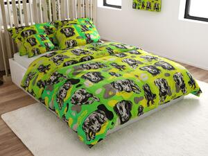 Lenjerie de pat din bumbac ARTEMIS verde Dimensiune lenjerie de pat: 70 x 90 cm | 140 x 200 cm