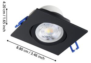 Eglo 902284 - Set 3x LED plafoniere SALICETO LED/4,8W/230V 8,8x8,8 cm negre
