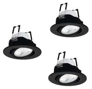 Eglo 902287 - Set 3x LED RGBW, spot încastrat reglabil SALICETO-Z LED/4,7W/230V, negru