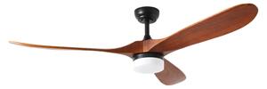 ZEVENTI - Ventilator de tavan LED GINOSA LED/18W/230V Wi-Fi Tuya negru/stejar + telecomandă