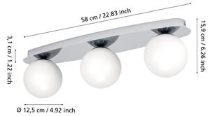 Eglo 902096 - Plafonieră LED pentru baie CASTROVIDO 3xG9/4,2W/230V IP44 crom