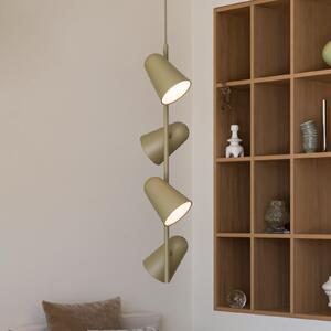 IT´S ABOUT ROMI IT'S Lampă suspendată Salamanca, verde măslin, lungime 80 cm, reglabil, Verde, Camera de zi / sufragerie, Metal, Modern