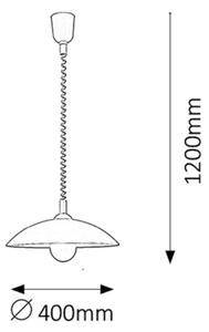 Rabalux 4780 - Lustra reglabila ROUND 1xE27/60W/230V