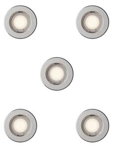 Philips - Set 5x spoturi încastrate PERIDOT 1xGU10/7W/230V argintiu