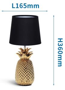 Lampă de masă 1xE14/40W/230V aurie/neagră Aigostar