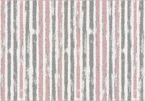 Covor KARAN, roz/gri/alb, 90x57 cm