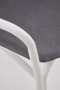 Scaun gradina MELBY, alb/gri, polipropilena, 71x66x75 cm