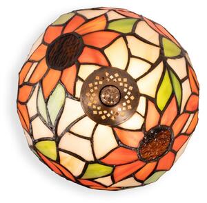Brilagi - Lampă de masă Tiffany cu abajur din vitralii SUNFLOWER 1xE27/60W/230V