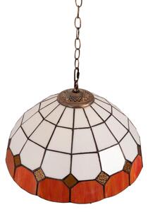 Brilagi - Candelabru Tiffany SIENNA cu vitralii pe lanț 1xE27/60W/230V, diam. 40 cm