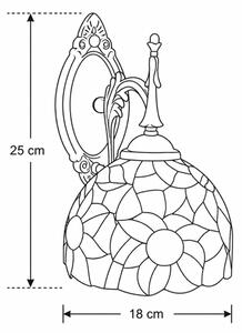 Brilagi - Aplică de perete Tiffany SUNFLOWER din vitralii 1xE14/40W/230V