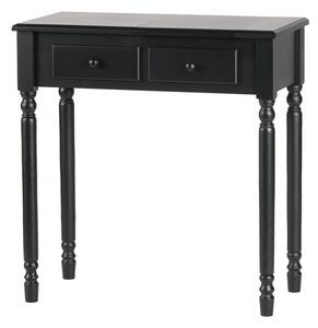 Măsuță de toaletă din lemn de pin WOOOD Romy, negru
