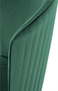 Scaun K446, verde/negru, stofa catifelata/metal, 51x55x86 cm
