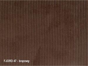 Scaun ORFE, stofa raiata maro/negru, 45x40x86 cm