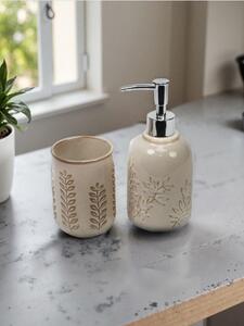 Sinsay - SOAP DISPENSER & TOOTHBRUSH STORAGE - crem