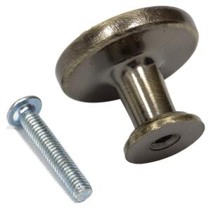 Buton metalic pentru mobilier, model SAFIRA, Ø 27.5x23.5 mm, antic auriu