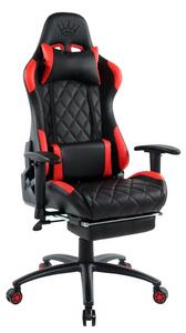 Scaun gaming Arka Chairs b56, rosu cu suport picioare