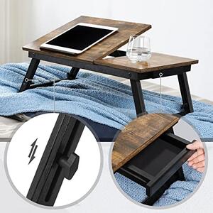 Masuta de laptop, Songmics, Negru, 55x35x23 cm