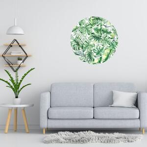 PIPPER. Autocolant circular de perete „Frunze tropicale” mărimea: 60cm