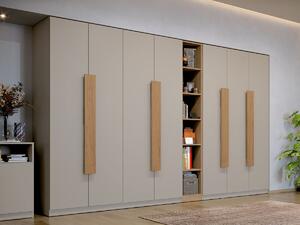 Dulap Dormitor Levi 7U - Bej/Casmir - 319x48x192 cm