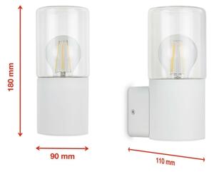 Aplică de exterior Briloner 320506TF 1xE27/12W/230V IP44 alb