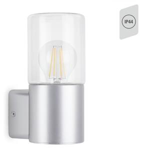 Aplică de exterior Briloner 320504TF 1xE27/12W/230V IP44 argintiu