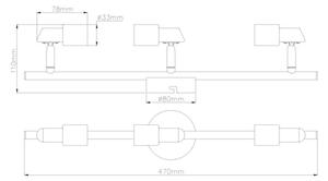 Spot LED Globo 57385-3 KINLEY 3xGU10/3W/230V