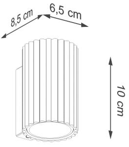 Brilagi - Aplică de perete LED CRESTO 1xGU10/10W/230V 10 cm roșu