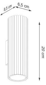Brilagi - LED Aplică de perete CRESTO 2xGU10/10W/230V 20 cm maro