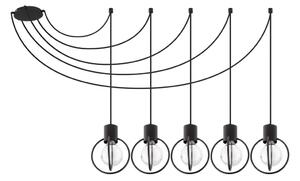Lustră pe cablu AURA 5xE27/60W/230V negru